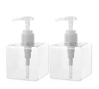 Pump Bottle, Refillable Plastic Empty Lotion Soap Dispenser Liquid Container for Bathroom Shampoo and Body Wash, 8.5oz/250ml Clear 2 Pack