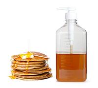 Pump Dispenser, Condiment Containers Squeeze Bottle Press Pump Bottles Syrup Simple Press, Empty Syrup Ketchup Sauces Condiment Containers, Plastic