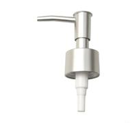 Pump Head Replacement for Refillable Dispenser Bottles Supporting Smooth Flow of Lotions Creams and Body Washes (Brushed Silver)