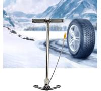 Pump High Pressure Hand Pump 30MPA 4500Psi,Air Rifles Filling Stirrup Pump Air Pump Three Stage Stainless Steel Folding Car Tyre Inflator for Cylinder