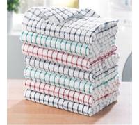 pump it up 100% Cotton Tea Towels Set Kitchen Dish Cloths Cleaning Drying by QualtyWise (Pack of 6)