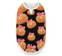 Pump Kin Glitter Fashion Dog Shirt Clothes Breathable Sleeveless Pet Tank Top for Small Medium Large Pets