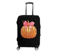 Pump Kin Glitter Travel Luggage Case Cover Washable Suitcase Protector Funny Protective Baggage Fits 19-32 Inch