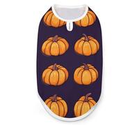 Pump-kin Pattern Halloween Fashion Dog Shirt Clothes Breathable Sleeveless Pet Tank Top for Small Medium Large Pets