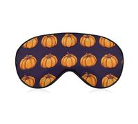 Pump-kin Pattern Halloween Soft Sleep Eye Mask with Adjustable Strap Breathable Sleeping Eyeshade Cute Eyes Shade
