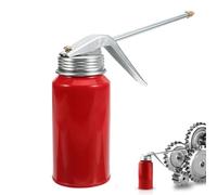 Pump Oiler - Cast Iron 200cc Hand Pump Oil Can, Red High-Pressure Lubrication Bottle With Flexible Spout, One-Hand Thumb Oiler Tool | Car Engine Service, Motorcycle Care, Bicycle Repair Household Appl