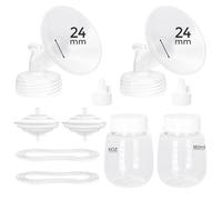 Pump Parts Compatible with Spectra S1/S2/9 Plus, Not Original Accessories, Full Set Replacements Include 21mm Flanges, Valves, Backflow Protectors (Duckbills Included), Tubings and Bottles