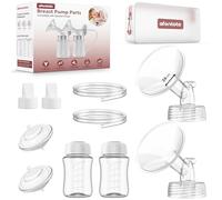 Pump Parts Compatible with Spectra S1/S2/9Plus Breastpump, Full Set Replacement Parts for Spectra Include 24mm Flange,Duckbill Valve,Backflow Protector,Tube,Bottle, Not Original Spectra S2 Accessories