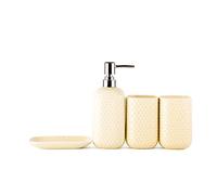 Pump Soap Dispenser Soap Dispenser Set Household Ceramic Mouthwash Cup Dish Wash Four-piece Refillable