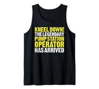 Pump Station Operator Kneel Down Tank Top