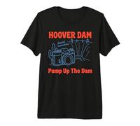 Pump Up The Dam Hoover Retro Desert Memories Road Trip Pun Premium T-Shirt