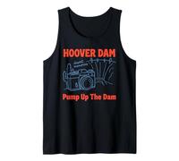 Pump Up The Dam Hoover Retro Desert Memories Road Trip Pun Tank Top