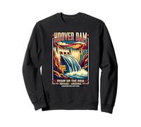 Pump Up The Hoover Dam Retro Sunset Travel Trip Sweatshirt
