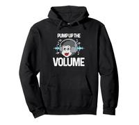 Pump Up The Volume Music Headphones DJ Beats Pullover Hoodie