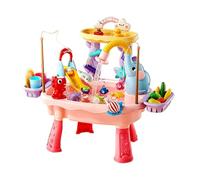 Pump Water Play Table - Kids Sensory Activity Set, Faucet Sink Game | Motorized Catching System Preschool, Outdoor Backyard Patio Boy Amusement Gear Kit With Pretend Kitchen Toys