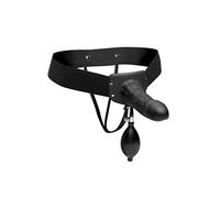 XR Brands Pumper Inflatable Hollow Strap-On Vibrator