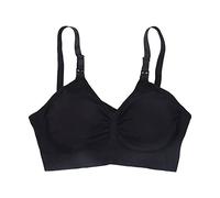 Pumping Bra, Adjustable Black Breast Pump Bra Elegant for Home (M)