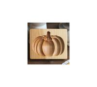 (Pumpkin 10*8*2) Cookie Mold Cutter Premium Beech Cookies Shortbread Rectangular Wooden Cookie Mold