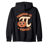 Pumpkin And Pi Equals Perfect Math Halloween Zip Hoodie