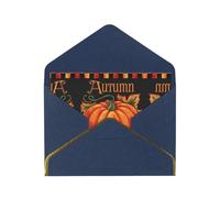 Pumpkin Autumn Blessings Greetings Romantic Card With Envelopes, Send To A Close Friend,Phnom Penh Pearl Paper Greeting Card