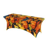 Pumpkin Autumn Blessings Print Professional stylish Rectangular Table Cover Clean Tablecloth Easy Installation