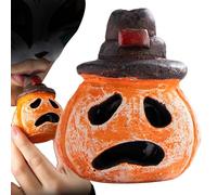 Pumpkin Aztec Death Whistle - Resin Ghost Scream Toy, Handmade ocaria | Scary Blowing a Noise with Creative Design, Prank Pendant for Decoration and Gift