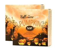 Pumpkin Bar Soap, Moisturizing and Soothing Soap For Skin, Hand Crafted Halloween Pumpkin Theme Bath Bar, Party Favor, Haunted House Decor 100g (2)