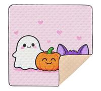 Pumpkin & Bat Trio Soft Thick Baby Indoor Outdoor Waterproof Play Mat for Babies, Infants, Babies, Babies, Infants, 50 x 50 Inches