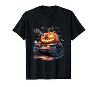 Pumpkin Battle Tank Spooky Halloween War Machine T-Shirt