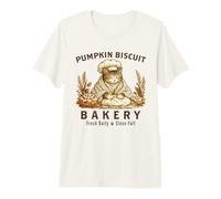 Pumpkin Biscuit Bakery Baking Cat Kneading Dough Vintage Premium T-Shirt