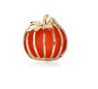 Pumpkin Brooch Pin for Women Halloween Fashion Enamel Crystal Leaf Pumpkin Brooches Dress Accessories Halloween Party Jewelry, M, Metal, cubic zirconia