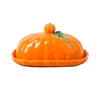 Pumpkin Butter Keeper with Lid Ceramic Covered Serving Tray, A