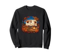 Pumpkin Camper Evening Fall Camping Art Sweatshirt