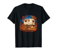 Pumpkin Camper Evening Fall Camping Art Value Graphic T-Shirt