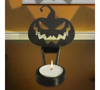 Pumpkin Candle Holderm,Pumpkin Candle Shadow,Halloween Horror Candle Holder Metal Decoration, Shadow Caster,Scary Candle Stands Table Decor,Spooky Ghost Shadow Caster Decorations