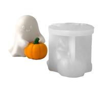Pumpkin Candle Mold | 3D Ghost Halloween Mold Holding Pumpkin Candle Mold,Easy Release DIY Aid for Making Soap Chocolate Wax Candles Desserts