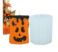 Pumpkin Candle Mold - Ghost Face Mold | Reusable Candle Making Tool | Silicone Craft Mould for Beginners, Adults, Kids, Professionals - Halloween Decoration for Home, Party, Studio, Gift Ideas