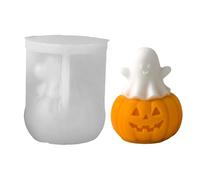 Pumpkin Candle Mould Halloween Ghost with Pumpkin Mould for Candles, Aid for Crafts for Pouring Muffins, Desserts, Chocolate, Soap