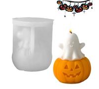 Pumpkin Candle Mould, Halloween Silicone Mould with Pumpkin for Epoxy Resin, Non-Stick Craft Tool for Candles, Soap, Chocolate, Resin, Desserts & Craft Projects