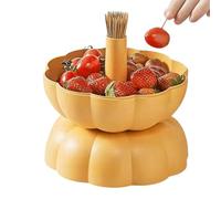 Pumpkin Candy Fountain Organizer Halloween Double Layer | Thanksgiving Serving Tray for Fall Festival Festive Party Gathering