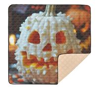 Pumpkin Candy Halloween Cute Foldable Baby Gym & Activity Mat for Floor Water Resistant Travel Play Mat for Babies Infants Toddlers, 50'' x 50''
