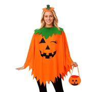 Pumpkin Cape - Dress Up Outfits Adult,Halloween Costume for Stage Performance Carnivals Masquerades Hunting House, Glow in the Dark Dress Up Poncho