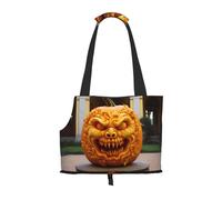 Pumpkin Carnival Night Printed pet Shoulder Bag - Foldable Design, Small cat and Dog Travel Bag