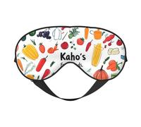 Pumpkin Carrot Pepper Print Sleep Mask with Adjustable Strap, Comfortable Eye Cover for Travel, Yoga, Napping, Sleeping & Relaxation