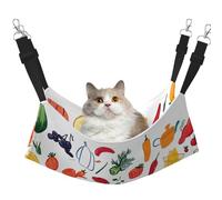 Pumpkin Carrot Pepper Printed Pet Hammock - Sleeping Hammock For Cats, Rabbits, Ferrets, Puppies, Small Animals