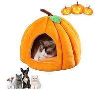 Pumpkin Cat Bed, Pumpkin Cat Cave, Pumpkin Bed for Cats, 2024 New Halloween Cat Bed, Halloween Cat House, Puppy Houses for Indoor (Orange, L(22 * 22 * 16.9in/56 * 56 * 43cm))