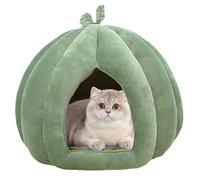 Pumpkin Cat Bed - Pumpkin Cat Nest | Pumpkin Cat House Enclosed Cat Bed | Cat Cave Thickened Halloween Pet Bed | Cat Hideaway Puppy Houses For Kittens, Small Dogs, Winter, Home, Indoor