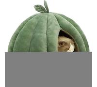 Pumpkin Cat House Flannel Hooded Cat House 35x35x30cm Enclosed Pumpkin Cats Hideaway Thickened Cats Cave For Kittens Small Dogs Winter Indoor