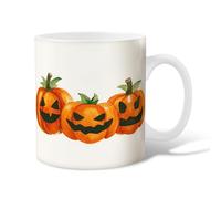 Pumpkin Ceramic Coffee Mug, Halloween Festive Jack-O'-Lantern Leaf Halloween Orange Novelty Office Drinking Cup with Handle Gift for Friends Family Co-Worker Lovers Eldership Senior 15 Oz