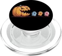Pumpkin Chasing Little Ghosts Spooky Season Fun Time PopSockets PopGrip for MagSafe